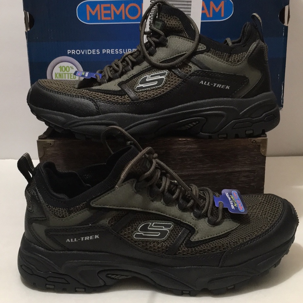 Skechers Berendo Shoes Olive Black Size 10.5